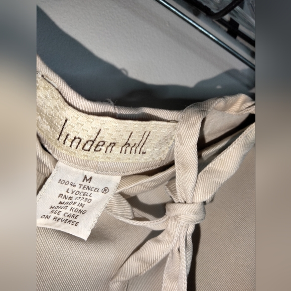 Linden Hill (Size M) Khaki 100% Lyocell Drawstring Slip Pockets Midi/Maxi Skirt - Picture 2 of 12